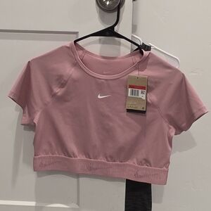 Nike Rose Pink Cropped Athletic Tee